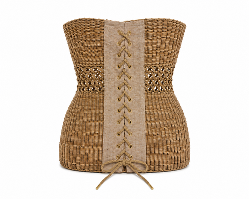 Handwoven Raffia Corset